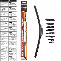 Щетка стеклоочистителя бескаркасная 45см/18" 9 адаптеров SKYWAY стандарт